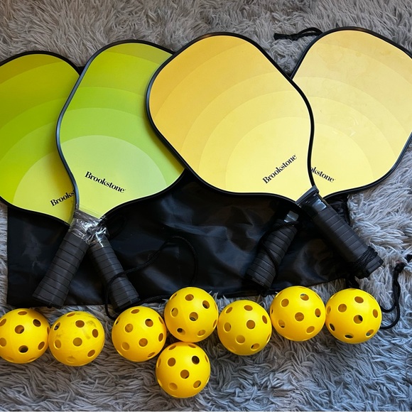 Brookstone Pickleball Set with Paddles and Balls - Picture 1 of 2